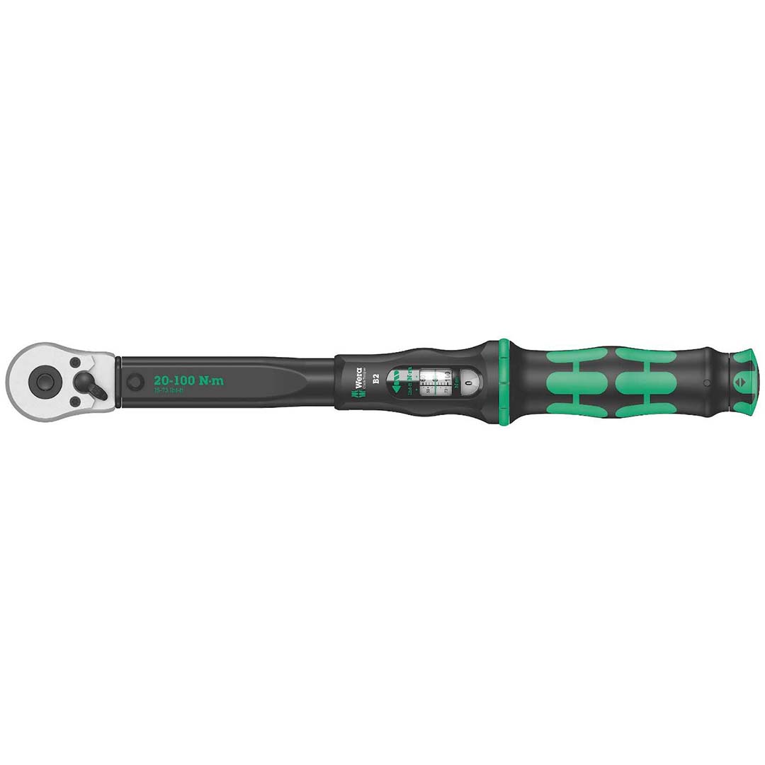 05075611001 0.37 in. 20-100 nm Adjustable Torque Wrench with Reversible Ratchet -  WERA