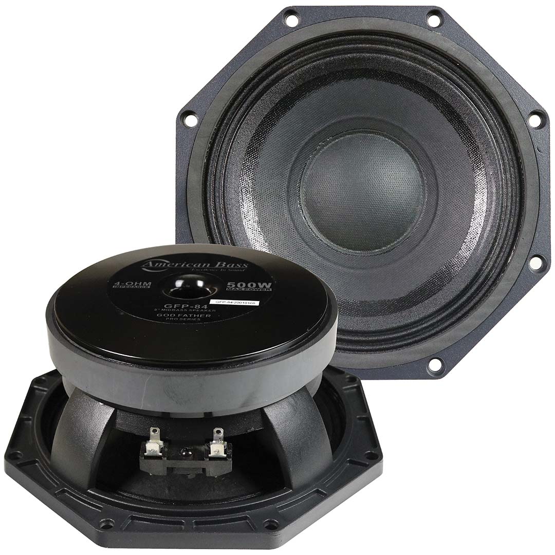 Picture of American Bass GFP84 8 in. Midbass Speaker - 250W RMS & 500W Max 4 Ohm