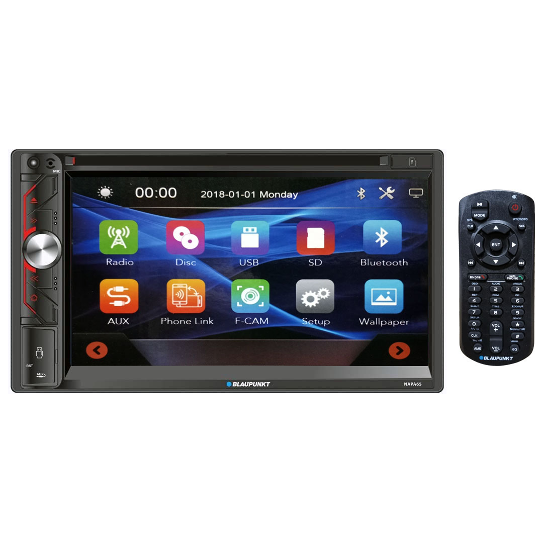 Picture of Blaupunkt NAPA65 6.9 in. Double Din Touch Screen Bluetooth DVD Mirror Link