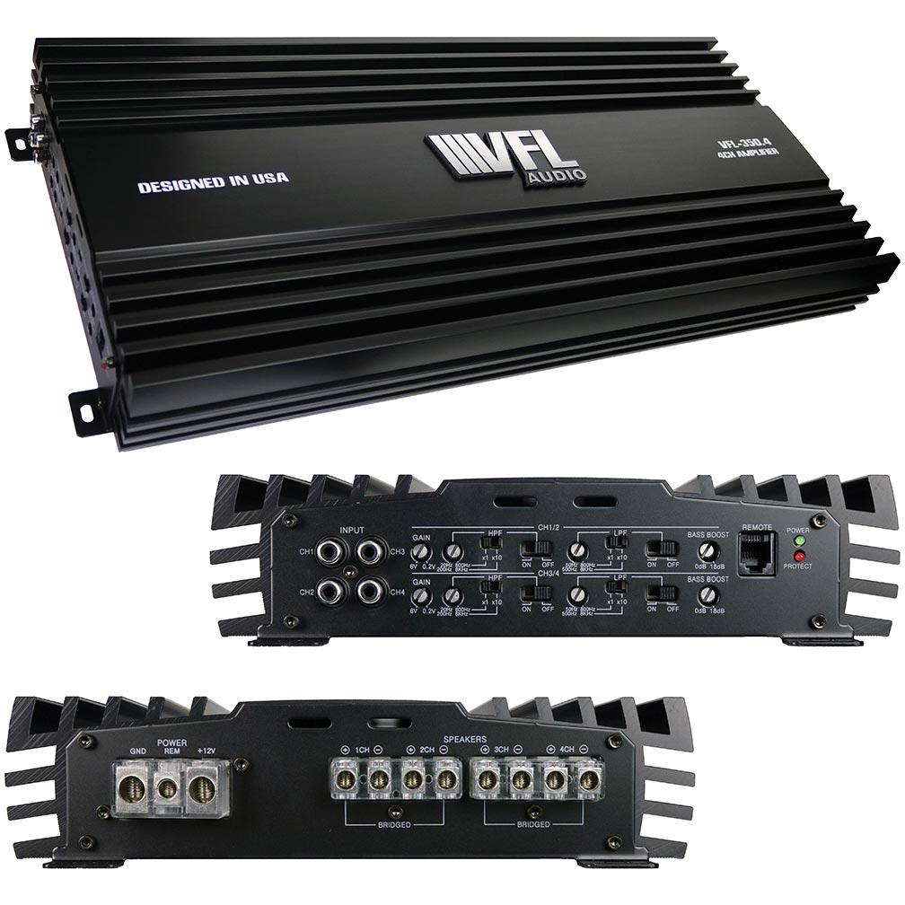 Picture of American Bass VFLCOMP3504 Audio Class Ab 2000W Maximum 4 Channel Amplifier