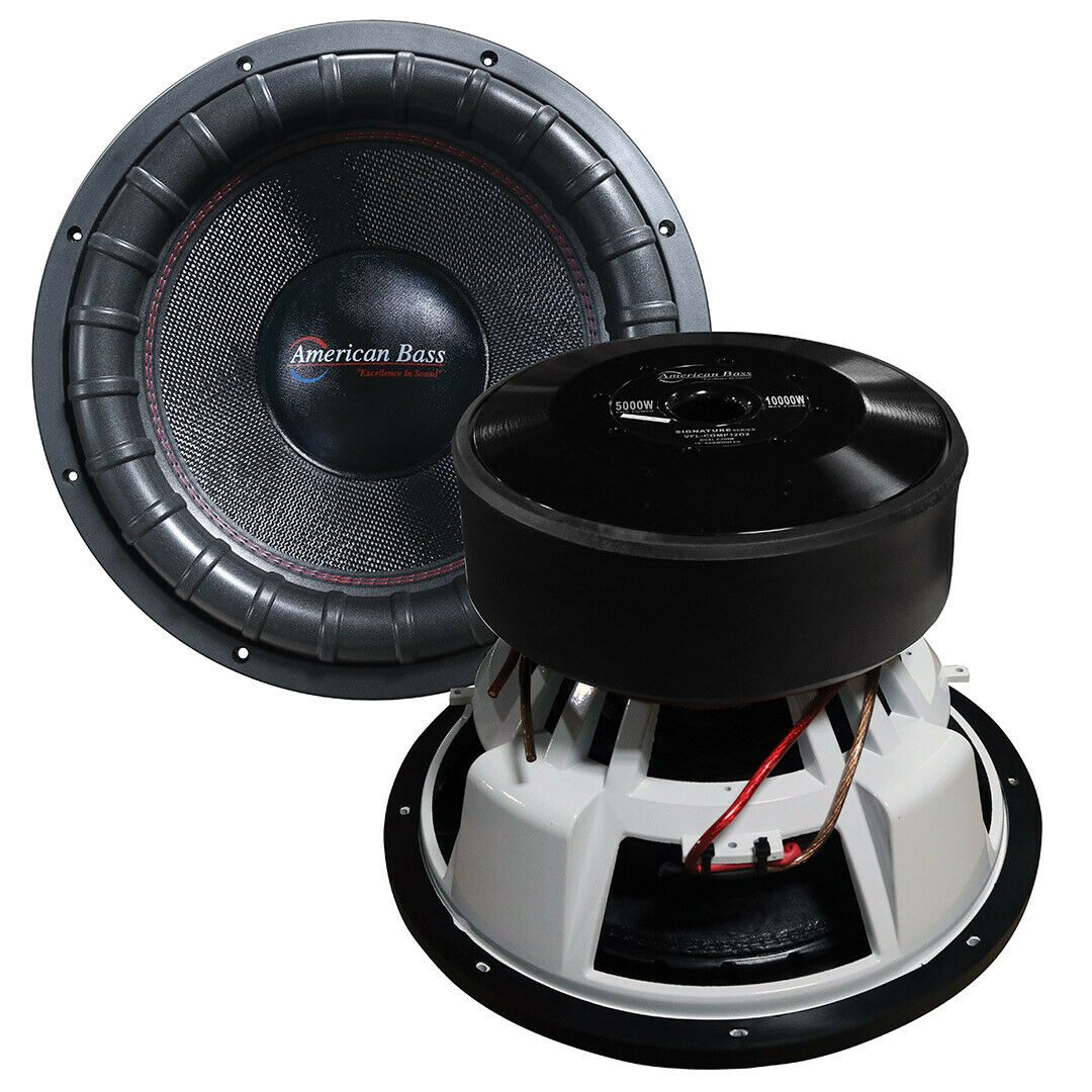 Picture of American Bass VFLCOMP12D2SIG 12 in. Woofer 5000W RMS & 10000W Max Dual 2 Ohm Voice Coils&#44; Black