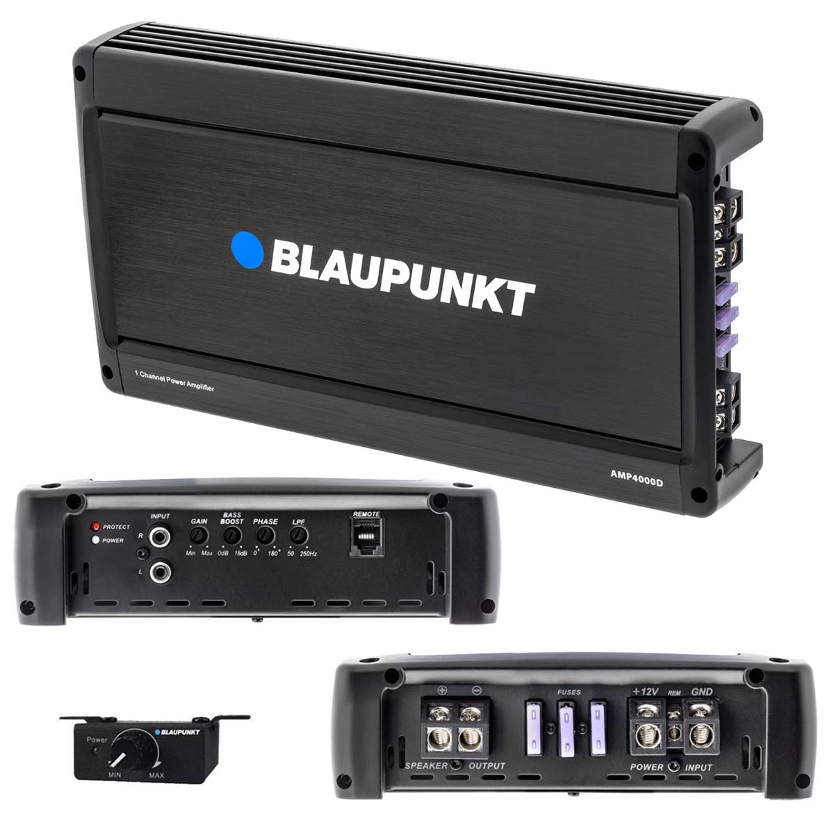Picture of Blaupunkt AMP4000D 1000W RMS & 4000W Max Class D Monoblock Amplifier