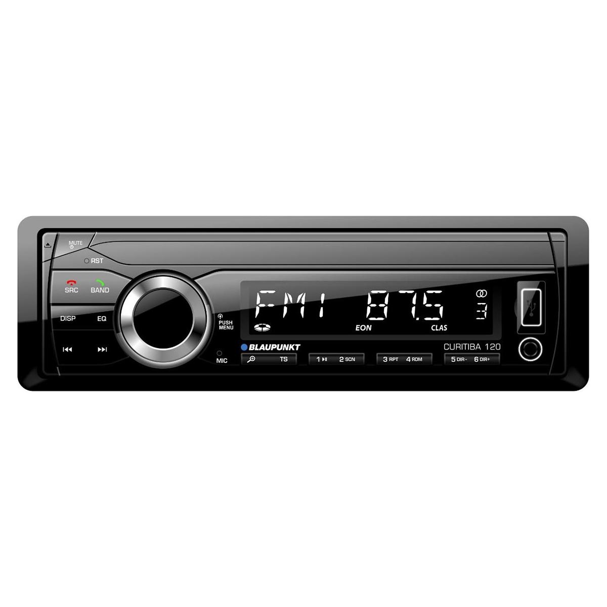 Picture of Blaupunkt CURITIBA120 Detachable Face Mechless AM-FM Receiver with Bluetooth & USB Input