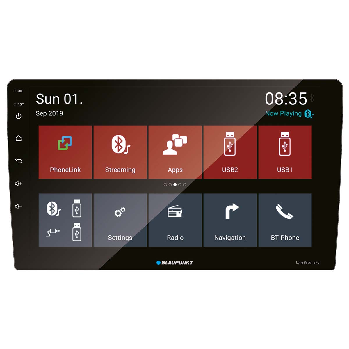 Picture of Blaupunkt LONGBEACH970 9 in. Double DIN Mechless Fixed Face Touchscreen Receiver with PhoneLINK Wi-Fi Bluetooth USB