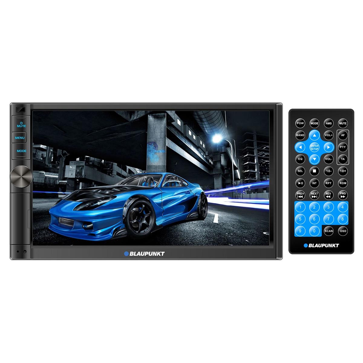 Picture of Blaupunkt SAOPAULO450 7 in. Double DIN Mechless Fixed Face Touchscreen Receiver with PhoneLink Bluetooth USB & SD I