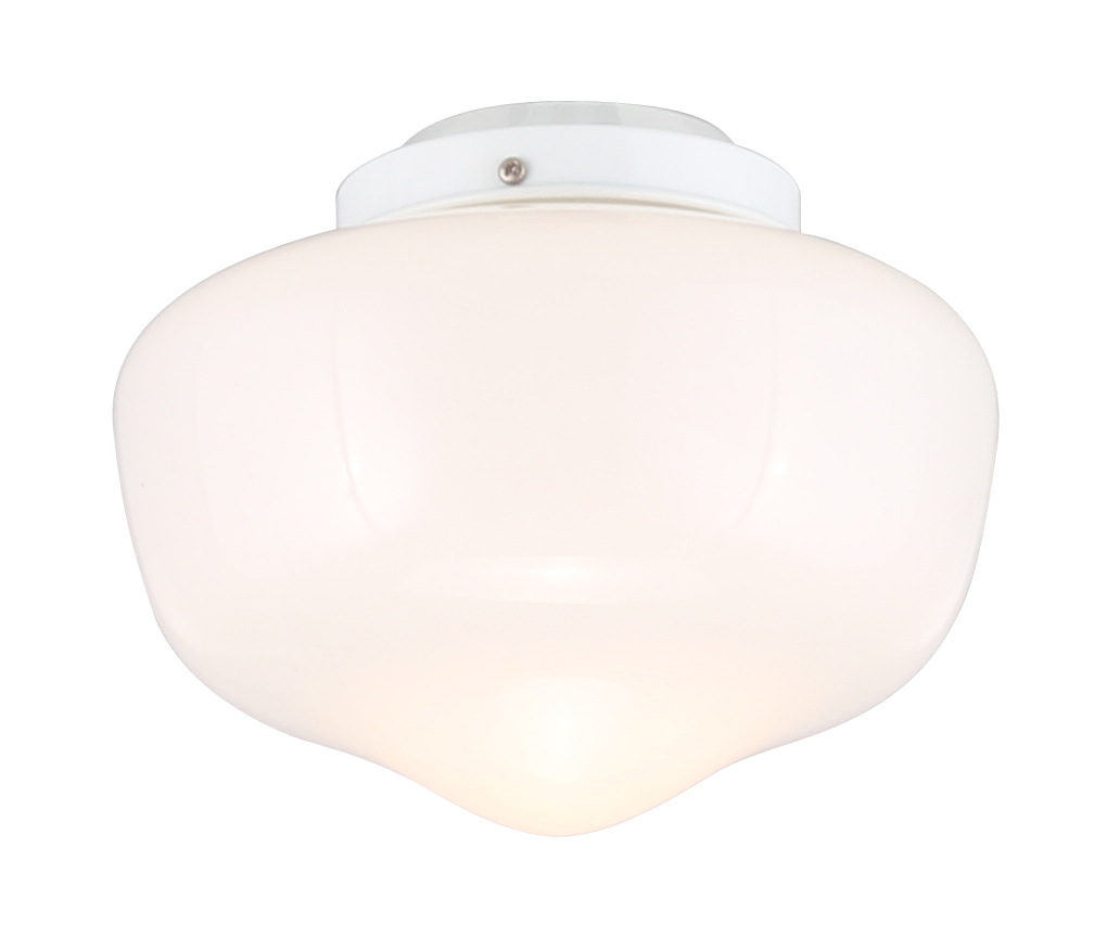 Outdoor Schoolhouse LED Ceiling Fan Light Kit - White - 1 Bulb - Eco-Friendly Design