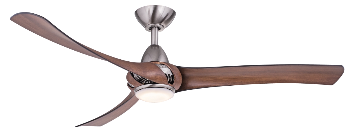 WR1462NWAL Droid LED Ceiling Fan, Nickel & Walnut