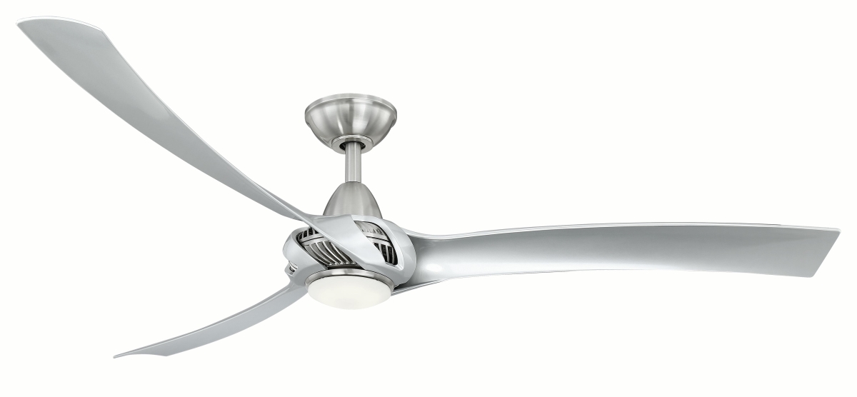 62in. Droid XL LED Ceiling Fan - Nickel - Energy-Efficient Design
