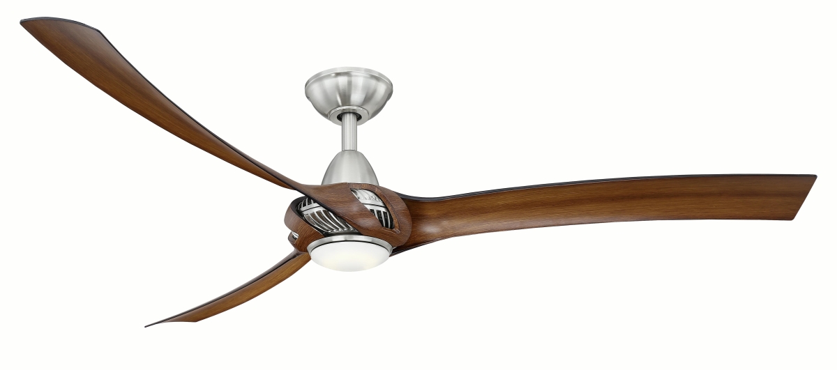 WR1697NWAL 62 in. Droid XL LED Ceiling Fan, Nickel & Walnut