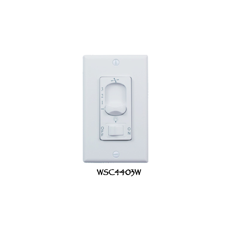WSC4403W Dual Fan Light Wall Control, White