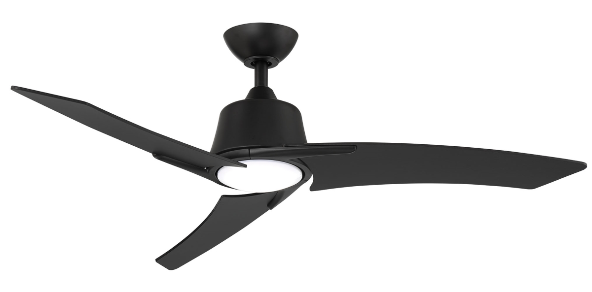 WR2009MB 48 in. Mckenzie CCT LED Ceiling Fan, Black