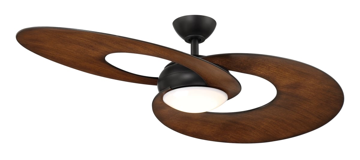 WR2010MBWAL 52 in. Sirius Wi-Fi Enabled Smart Ceiling Fan, Black & Walnut