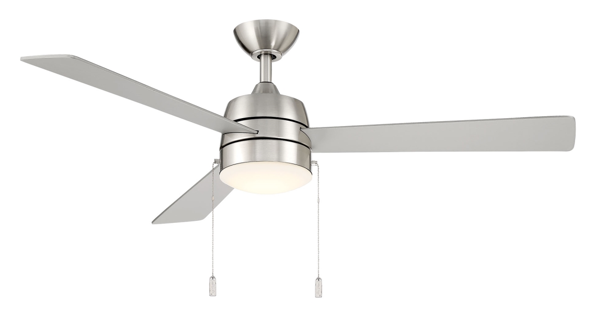 WR2014N 52 in. Nolan Pull Chain Ceiling Fan, Stainless Steel