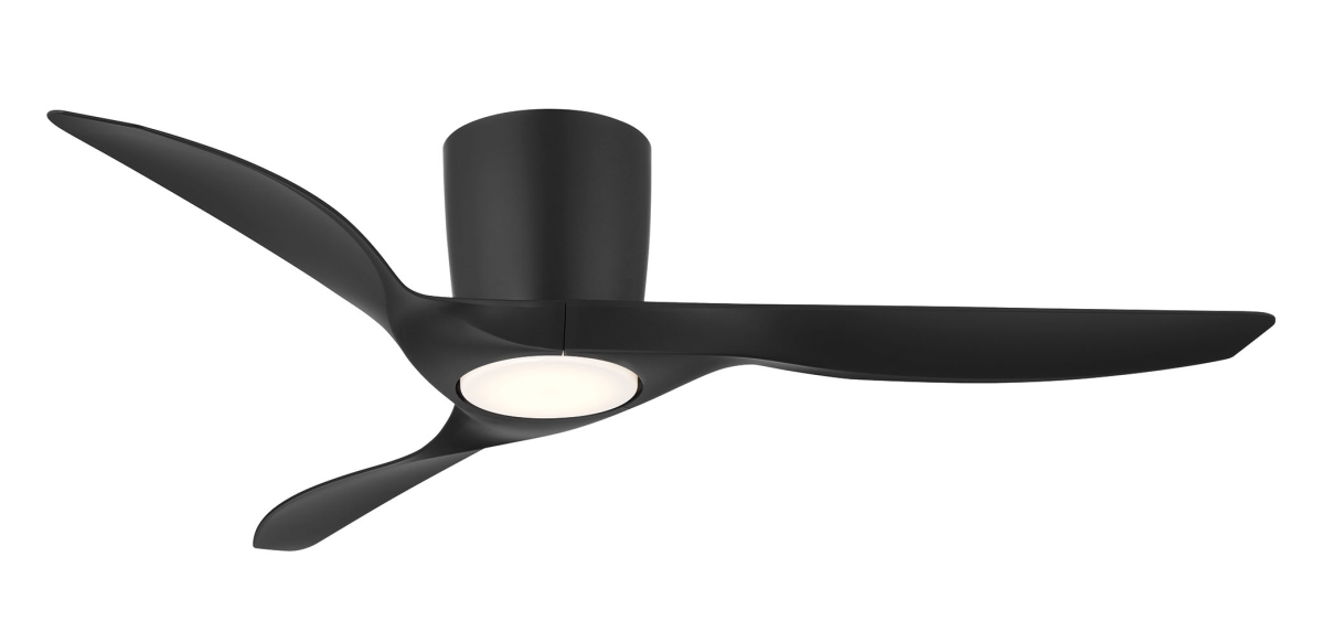 WR2118MB 52 in. Delta Indoor & Outdoor Smart Flush Mount Ceiling Fan, Black