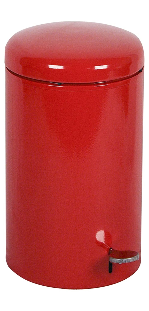 Step-On Trash Can with Galvanized Liner, Red