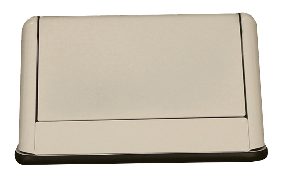 1411TAL 21 gal Swing Top Hamper, Almond