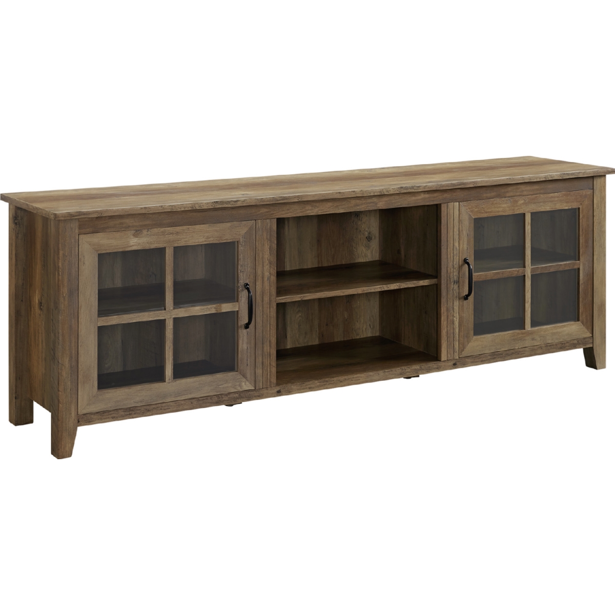 Walker Edison Furniture  70 in. Farmhouse Wood TV Stand, Rustic Oak -  Walker Edison Furniture Co, WA926288