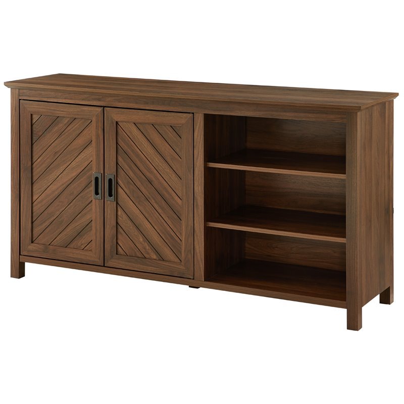 58in. Mila Door Sideboard - Dark Walnut - Adjustable Shelves - Versatile Storage