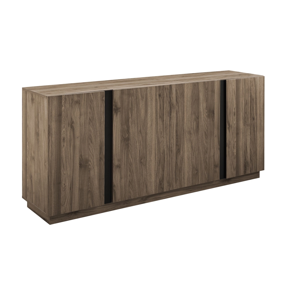 Walker Edison Furniture BU70KCSBSG 15.75 x 31 x 31 in. Minimalist Four Doors Sideboard, Slate Grey