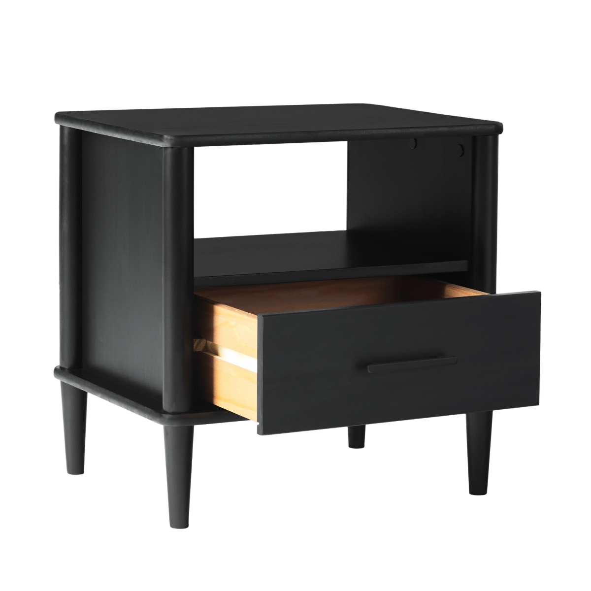 Picture of Walker Edison SPNB4CBL 20 x 15.88 x 20 in. Spindle Leg Nightstand&#44; Black