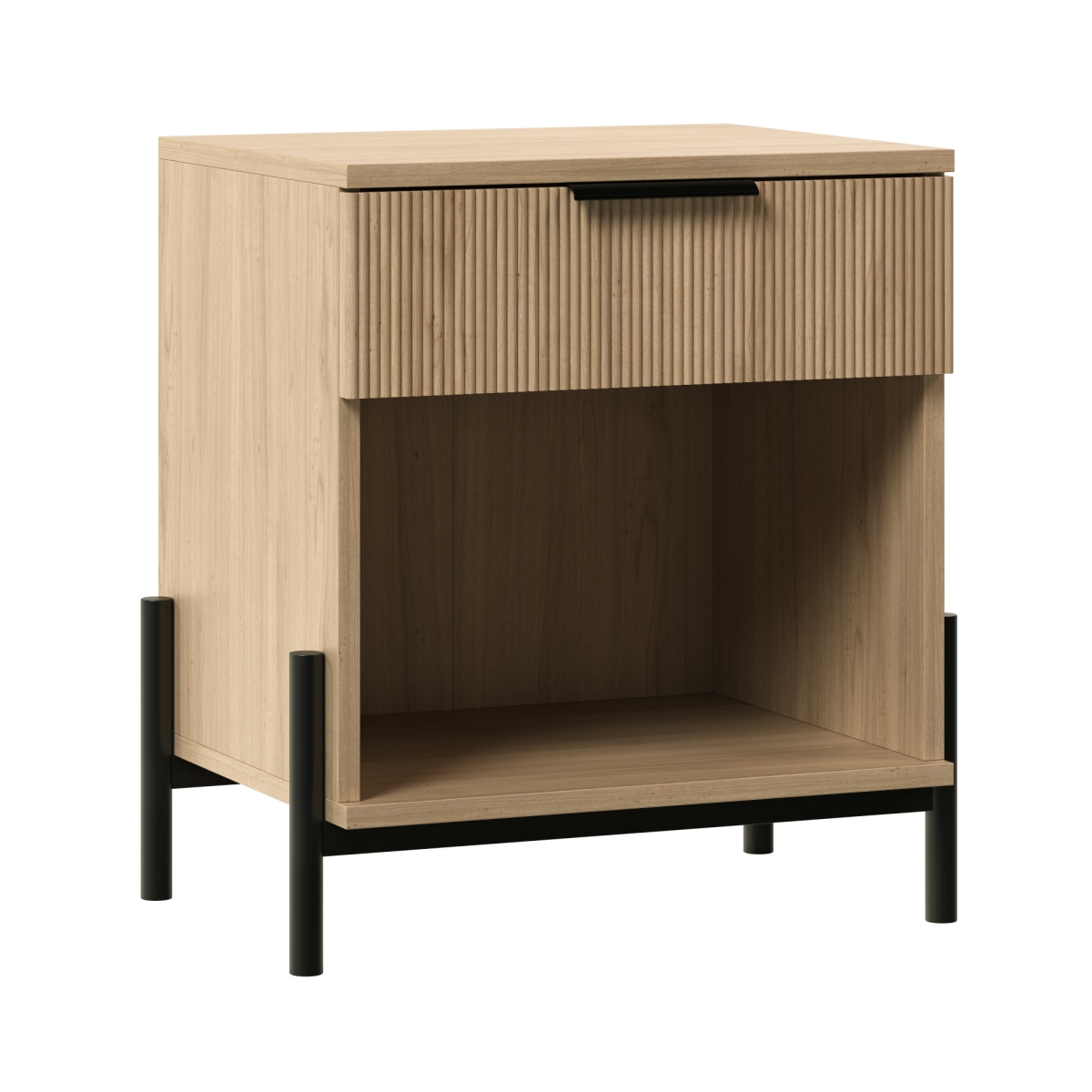 Picture of Walker Edison PRSB4CCO 23.75 x 15.75 x 22 in. Reeded Wood 1 Drawer Nightstand&#44; Coastal Oak