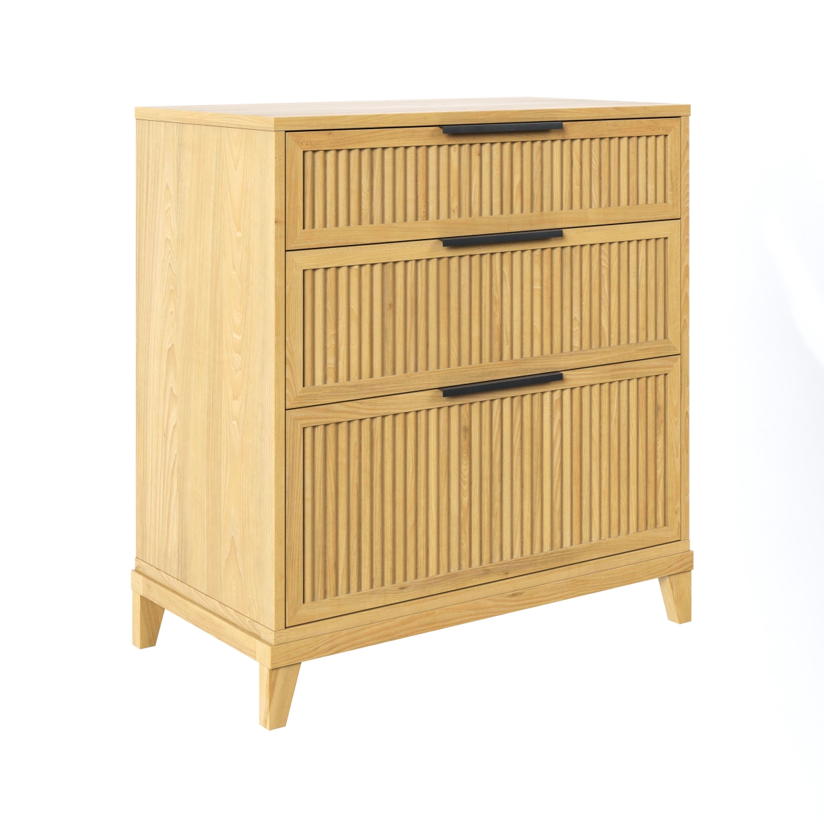 Picture of Walker Edison MALB3BNPWS 31 x 17.63 x 29.38 in. Mallard 3 Drawer Dresser Home Depot Exclusive-Brazil&#44; Natural Pine