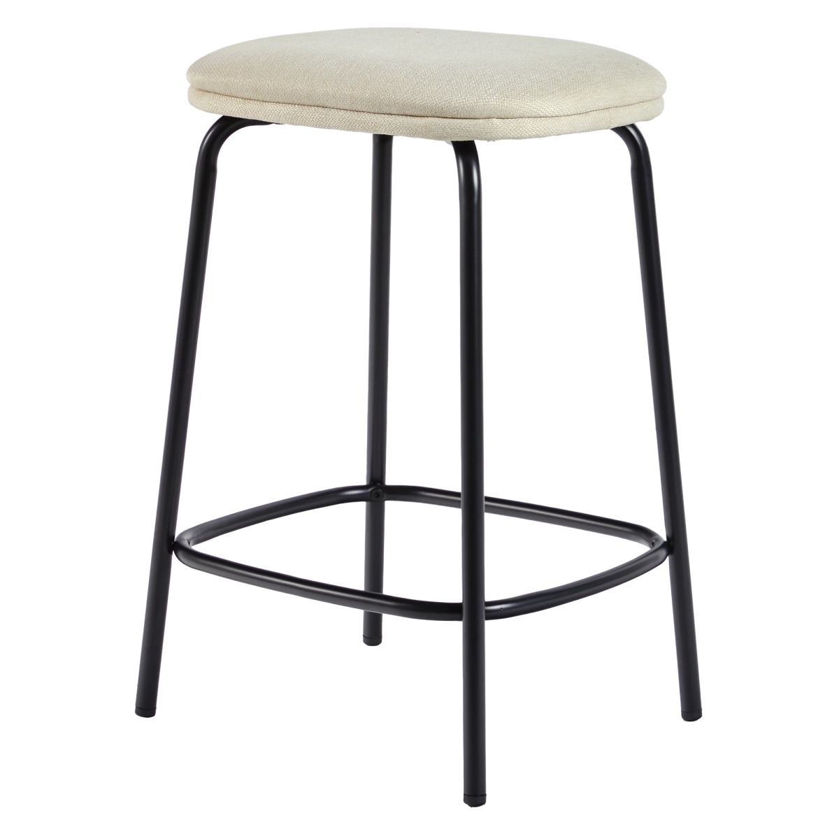 Picture of Walker Edison MUTD7DIV 24 x 13.13 x 15.75 in. Simple Counter Stool with Upholstered Seat&#44; Ivory - Pack of 2