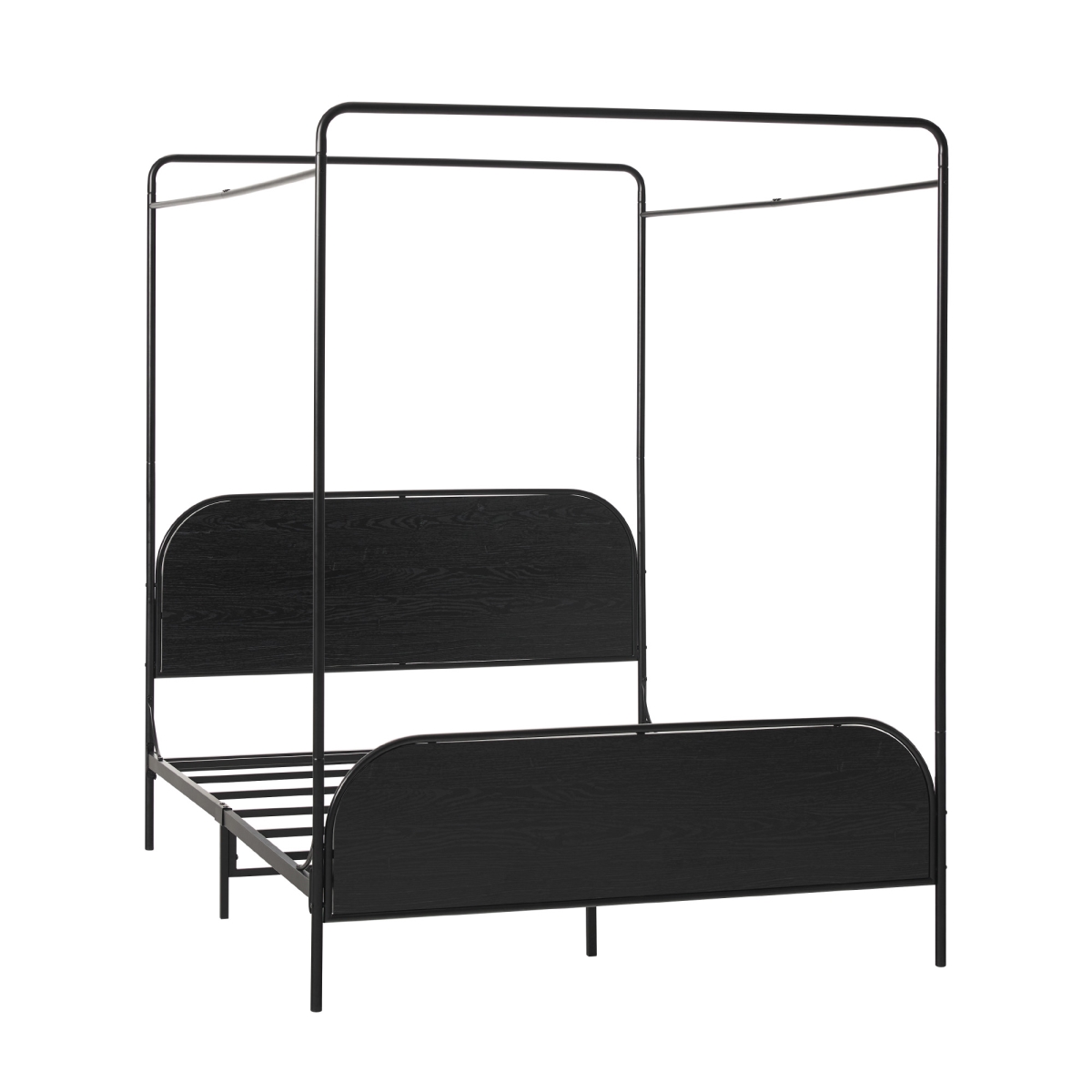 Picture of Walker Edison METB5CBL2 79 x 60.63 x 81.25 in. Industrial Bent Metal Queen Size Canopy Bed&#44; Black