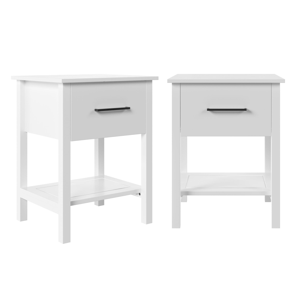 Picture of Walker Edison TRIB4CWHC 24.13 x 15.25 x 18.88 in. Tristan Nightstand with Home Depot Exclusive&#44; White - Pack of 2