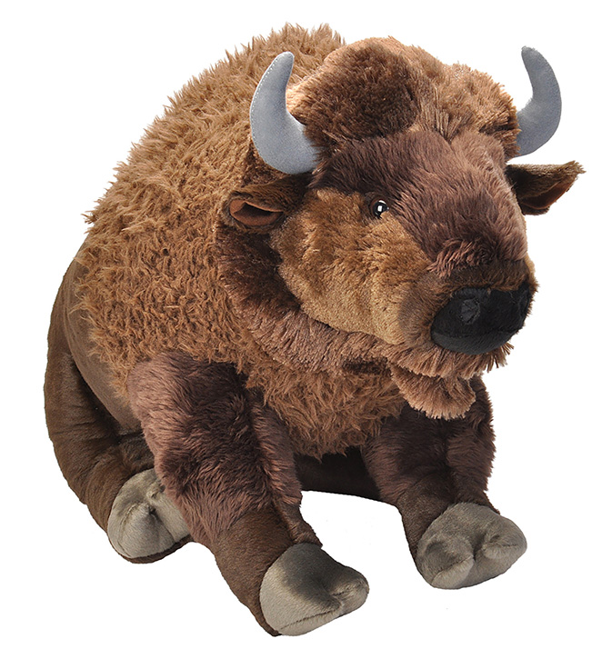 19307 30 in. Bison Stuffed Animal Plush Toy