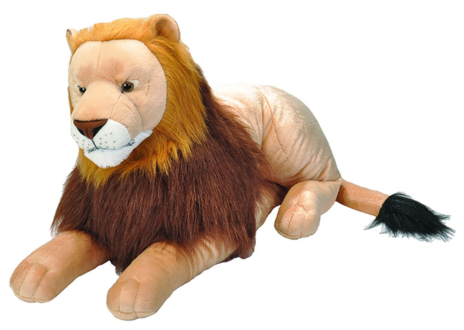 Realistic 30 in. Lion Plush Toy - Brown & Tan - Extra Large - Soft & Cuddly