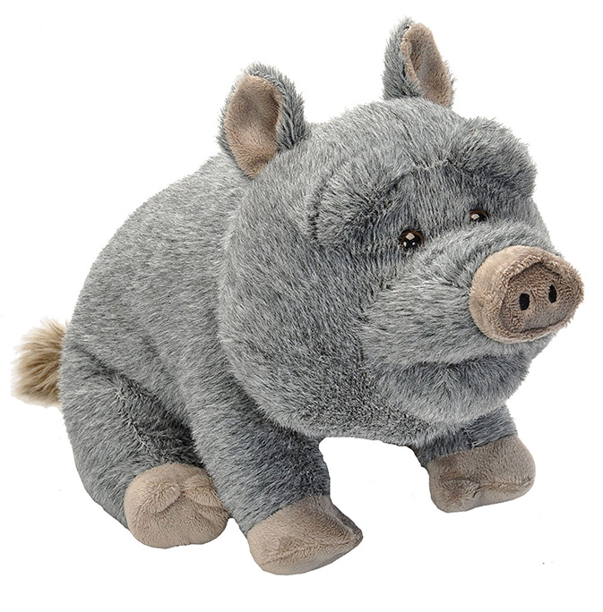 Potbelly Pig Plush Toy - Pink-Beige - 12 in. - Soft and Cuddly