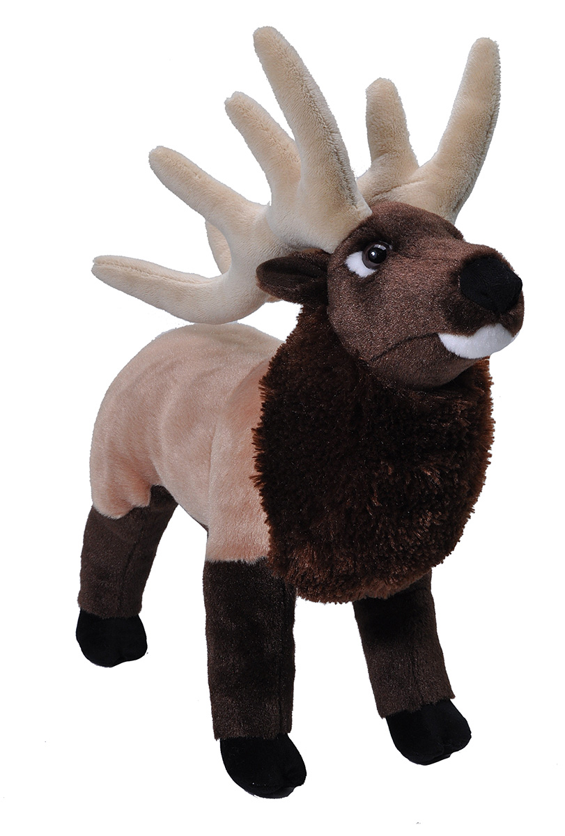 Elk Plush Toy - Brown - 12 in. - Soft and Cuddly