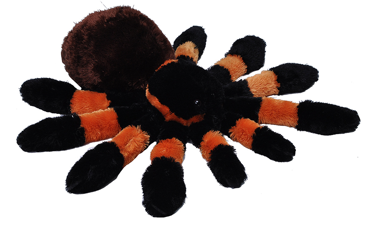 Tarantula Plush Toy - Black/Brown - 12 in. - High-Quality Fabric