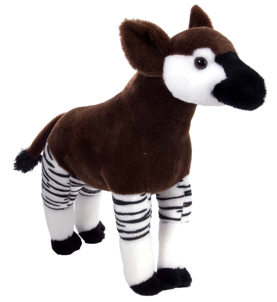 Okapi Plush Toy - Reddish Brown - 12 in. - Soft & Cuddly