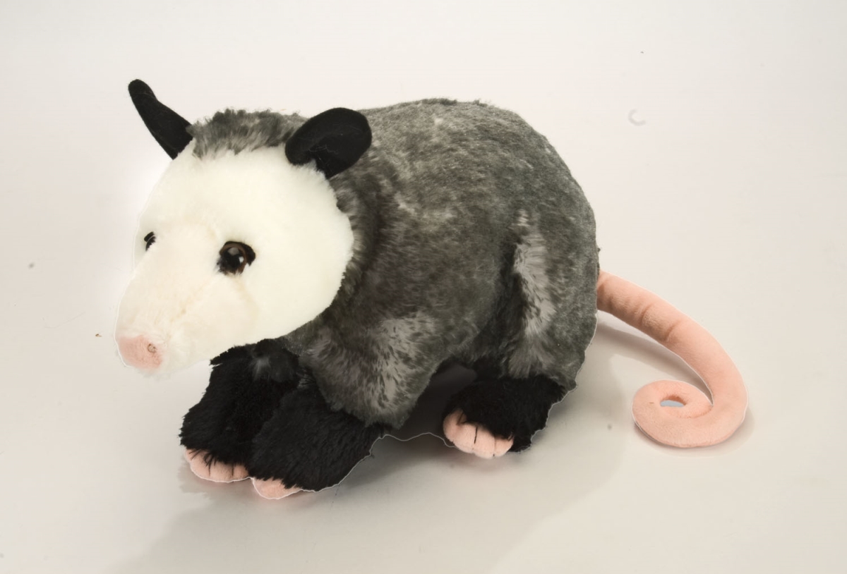Realistic 12-Inch Opossum Stuffed Animal - Gray - 12 in. - Soft and Cuddly
