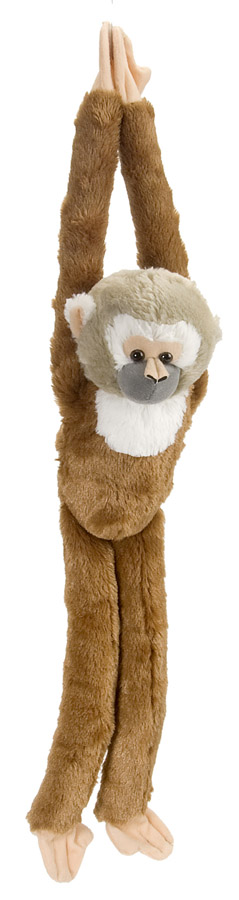 15256 20 in. Hanging Squirrel Monkey Stuffed Animal Plush Toy