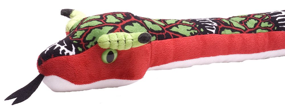 Colorful 54-Inch Snake Plush Toy - Multi-Color - 54 in - Fun Design