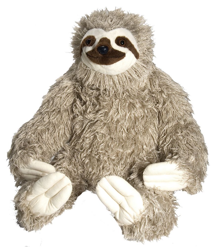 Jumbo Sloth Plush Toy - Brown - 30 in. - Cuddly and Educational