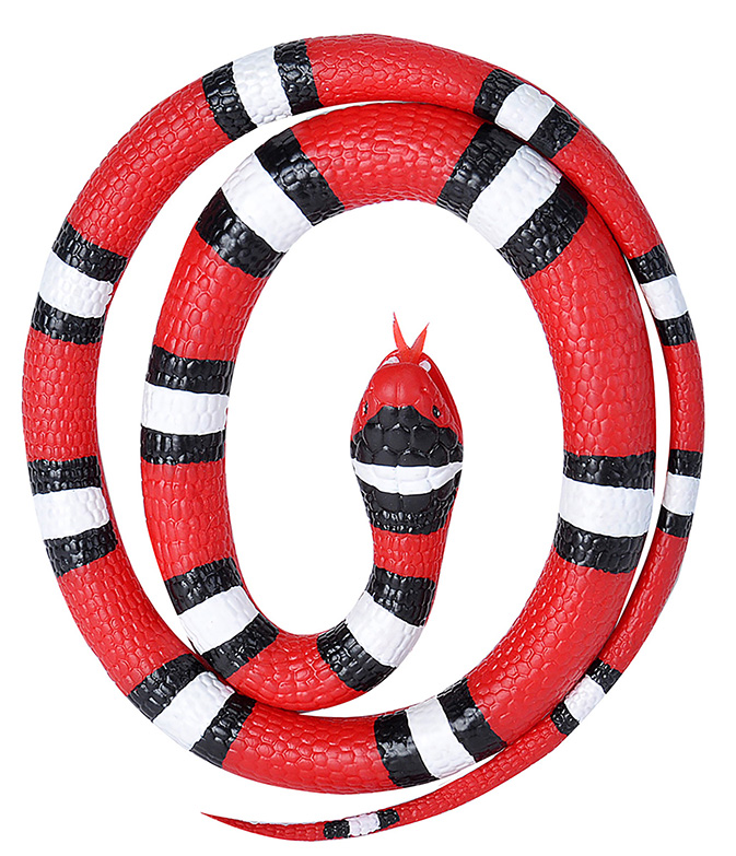20773 46 in. Scarlet Rubber Snake Toy