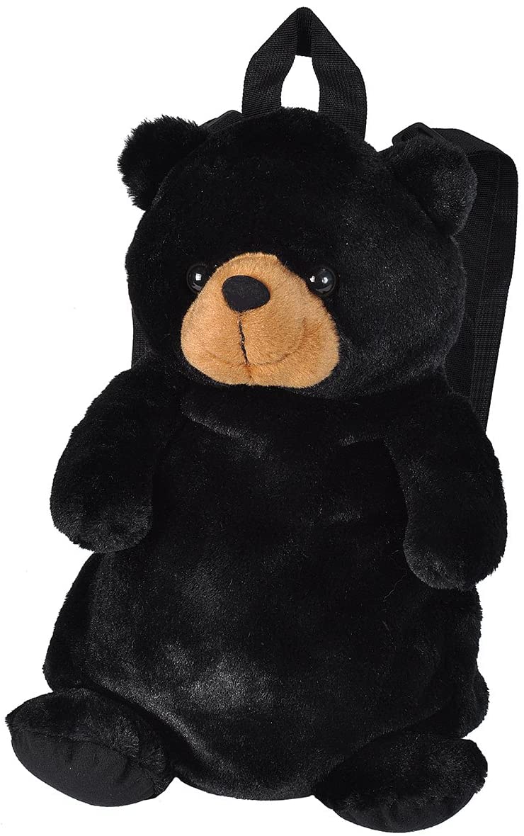 20880 14 in. Black Bear Backpack Plush Toy