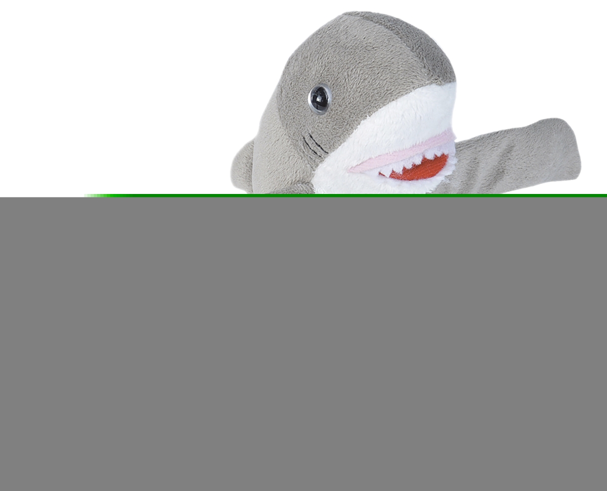 Huggers Great White Shark Plush Toy - White - 8 in. - Hugging Design