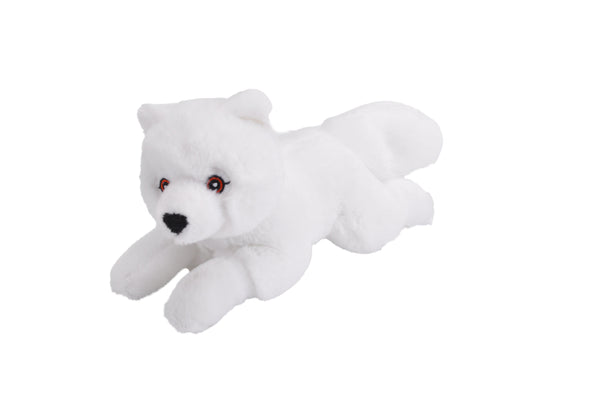 25300 8 in. Ecokins Mini Arctic Fox Stuffed Animal Plush Toy