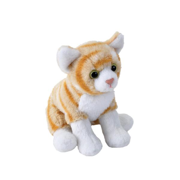 27819 5 in. Pocketkins Eco Orange Tabby Cat Stuffed Animal Plush Toy