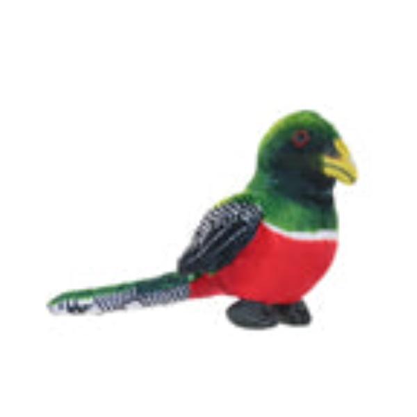 28400 4.5 in. Rainforest Birds Collared Trogon Stuffed Animal Plush Toy