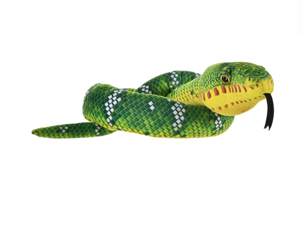 28406 54 in. Snake Emerald Tree Boa Stuffed Animal Plush Toy