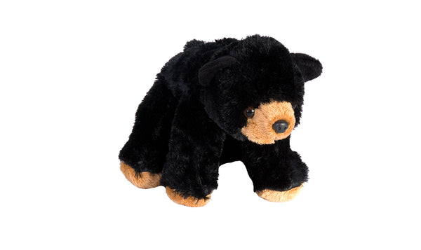 28535 8 in. Cuddlekins Eco Black Bear Stuffed Animal Plush Toy