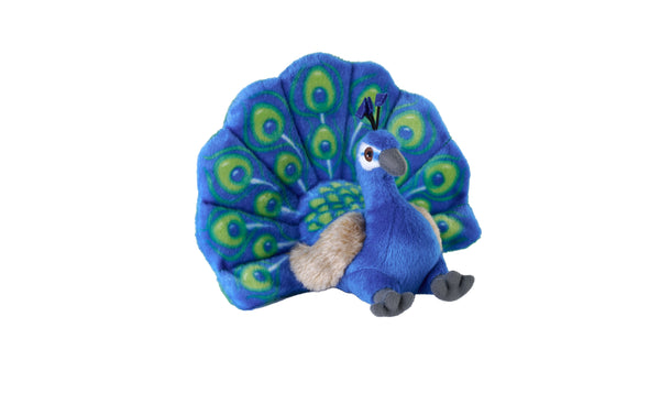 28547 8 in. Cuddlekins Eco Peacock Stuffed Animal Plush Toy