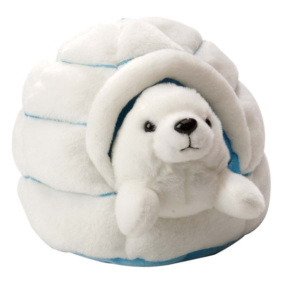 88528 Harp Seal in an Igloo Stuffed Animal Plush Toy