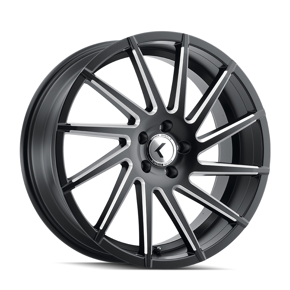 KR181-22845M40 Spinner KR181 Gloss Black Milled Wheel - 22 x 8.5 in., 5-112 mm, 40 mm Offset, 66.6 mm